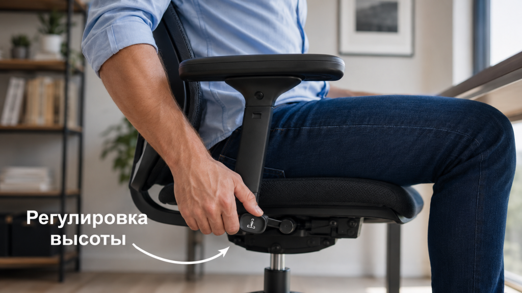 Как правильно отрегулировать офисное кресло по высоте для здоровой осанки Как правильно отрегулировать офисное кресло по высоте для здоровой осанки