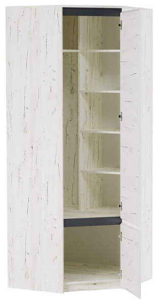 Шкаф угловой 2С Крафт белый - Антрацит откр мал